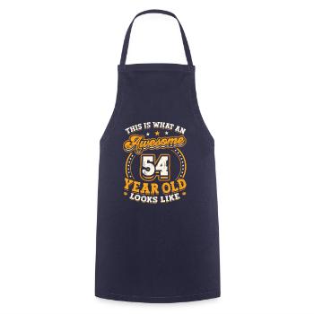 This is what a great 54-year-old looks like. - Cooking Apron - navy - Front - AI Model Male 185 dark (185cm)