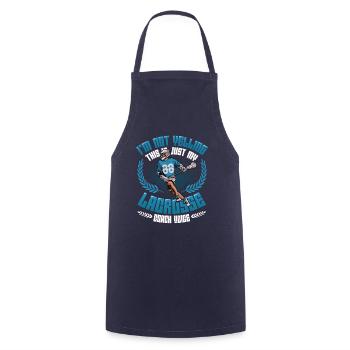 Don't shout, this is my lacrosse - Cooking Apron - navy - Front - AI Model Male 185 dark (185cm)