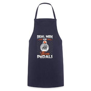 Echte Männer Benutzen Drei Pedale, Auto Schalten. - Kochschürze - Navy - Vorne - AI Model Male 185 dark (185cm)