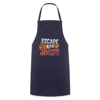 Escape Room, Master Escape Room, Geburtstag. - Kochschürze - Navy - Vorne - AI Model Male 185 dark (185cm)