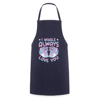 Ich Wal Liebe Dich Immer Blauwal - Kochschürze - Navy - Vorne - AI Model Male 185 dark (185cm)