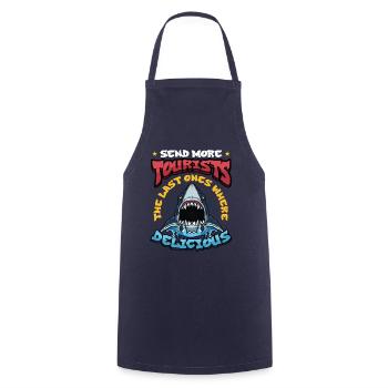 Send more tourists - Cooking Apron - navy - Front - AI Model Male 185 dark (185cm)