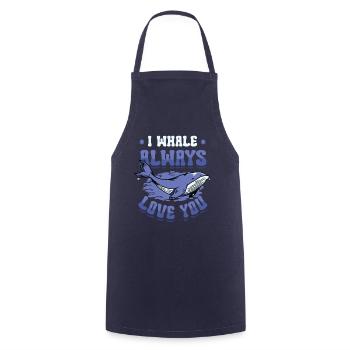 Ich Wal Liebe Dich Immer Blauwal - Kochschürze - Navy - Vorne - AI Model Male 185 dark (185cm)