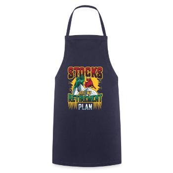 Stock RetirementShares are my retirement plan - Cooking Apron - navy - Front - AI Model Male 185 dark (185cm)
