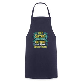 Essayez de rendre les choses infaillibles - Tablier de cuisine - marine - Devant - AI Model Male 185 dark (185cm)