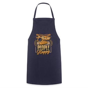 I bake people happy baking lovers - Cooking Apron - navy - Front - AI Model Male 185 dark (185cm)