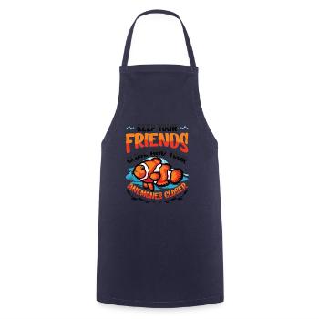 Funny pun clownfish anemones - Cooking Apron - navy - Front - AI Model Male 185 dark (185cm)