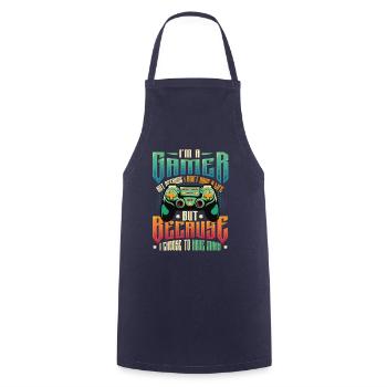 Gamers Have Many Lives Video Games Boys Play - Cooking Apron - navy - Front - AI Model Male 185 dark (185cm)