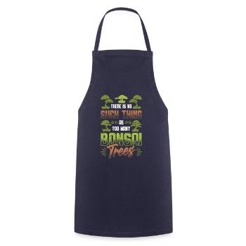 There are not too many bonsai trees. - Cooking Apron - navy - Front - AI Model Male 185 dark (185cm)