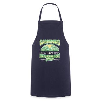 Gardening is my retirement plan. - Cooking Apron - navy - Front - AI Model Male 185 dark (185cm)