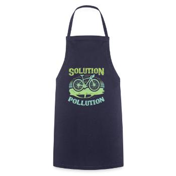 Polution Solution Environmental Protection Cycling - Cooking Apron - navy - Front - AI Model Male 185 dark (185cm)