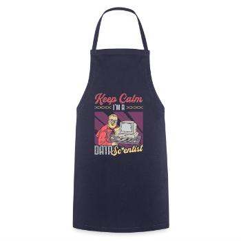 Keep calm, I'm a data scientist - Cooking Apron - navy - Front - AI Model Male 185 dark (185cm)