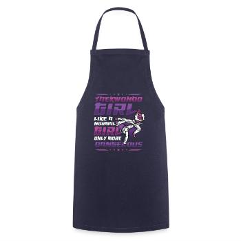 Martial Arts Girls Taekwondo - Cooking Apron - navy - Front - AI Model Male 185 dark (185cm)