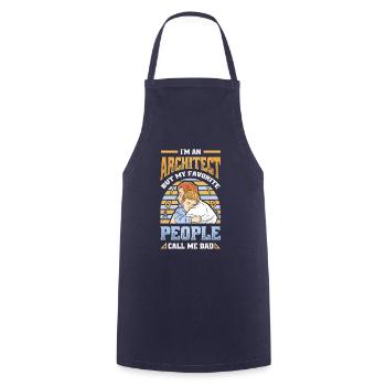 I am an architect - Cooking Apron - navy - Front - AI Model Male 185 dark (185cm)