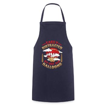 Easily distracted by hot air balloons - Cooking Apron - navy - Front - AI Model Male 185 dark (185cm)