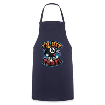 Id Hit That Pool Billiards - Cooking Apron - navy - Front - AI Model Male 185 dark (185cm)