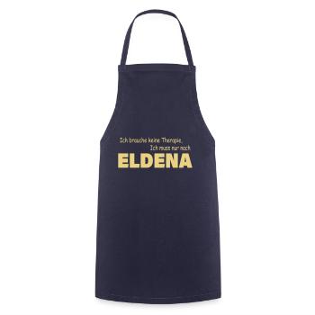 Therapie ELDENA - Kochschürze - Navy - Vorne - AI Model Male 185 dark (185cm)
