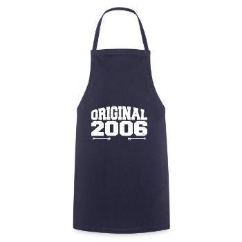 Original 2006 | Birthday Gift 2006 - Cooking Apron - navy - Front - AI Model Male 185 dark (185cm)