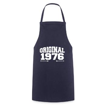 Original 1976 | Birthday Gift 1976 - Cooking Apron - navy - Front - AI Model Male 185 dark (185cm)