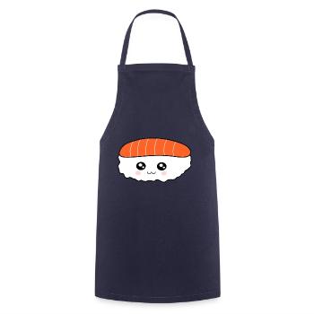 Kawaii,Nigiri,Salmon,Fish, Rice, Japan Cuisine - Cooking Apron - navy - Front - AI Model Male 185 dark (185cm)