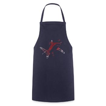 Diving shark shark - Cooking Apron - navy - Front - AI Model Male 185 dark (185cm)
