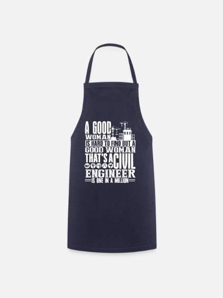 Proud Civil Engineer Woman - Cooking Apron - navy