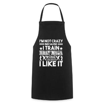 I Train Krav Maga - Cooking Apron - black - Front - AI Model Male 185 dark (185cm)