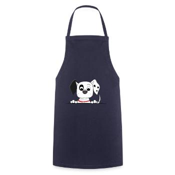 Dalmatiner Hund Lustig - Kochschürze - Navy - Vorne - AI Model Male 185 dark (185cm)