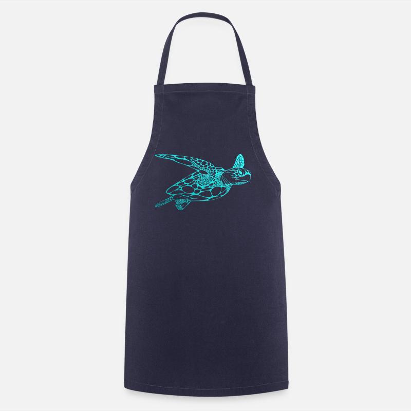 Immersioni subacquee con le tartarughe Subacquee Subacquee - Grembiule da cucina - navy