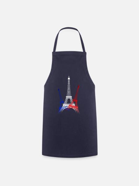 TOUR EIFFEL (Bleu-Blanc-Rouge) - Tablier de cuisine - marine