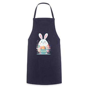 Osterhase - Kochschürze - Navy - Vorne - AI Model Male 185 dark (185cm)