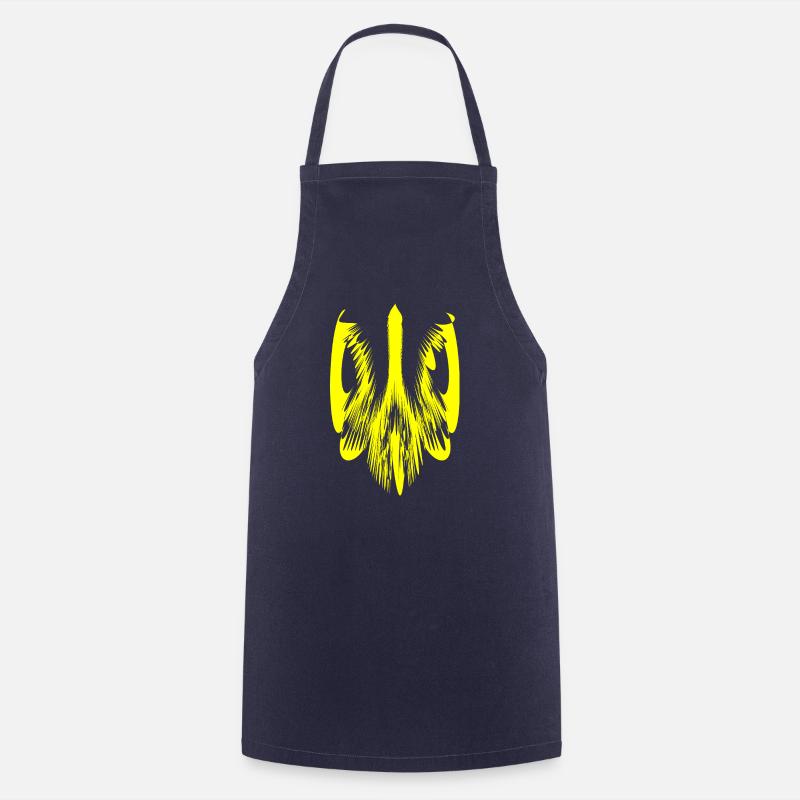Trident jaune - Tablier de cuisine - marine