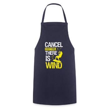 Kitesurf Cancel Everything there is Wind - Cooking Apron - navy - Front - AI Model Male 185 dark (185cm)