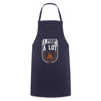 I poop a lot - Cooking Apron - navy - Front - AI Model Male 185 dark (185cm)