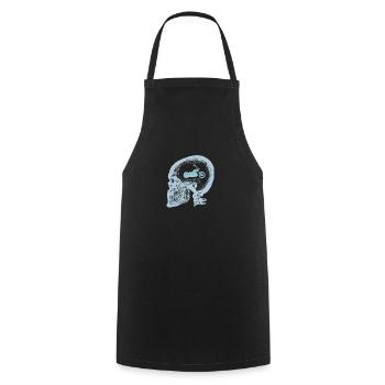 Motorcycle chopper xray motorcycle skull - Cooking Apron - black - Front - AI Model Male 185 dark (185cm)