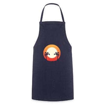Tropical Sunrise Beach Lover Poison - Cooking Apron - navy - Front - AI Model Male 185 dark (185cm)