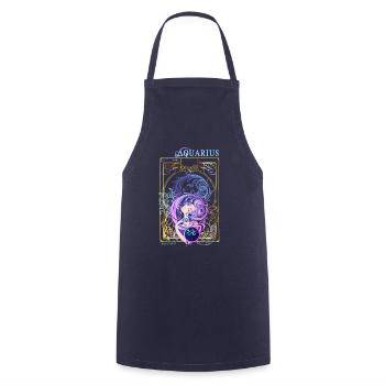 Aquarius LIGHT - Cooking Apron - navy - Front - AI Model Male 185 dark (185cm)