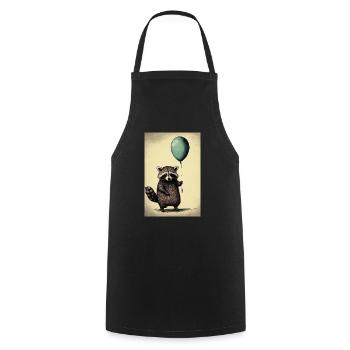 Waschbär Balloon - Kochschürze - Schwarz - Vorne - AI Model Male 185 dark (185cm)