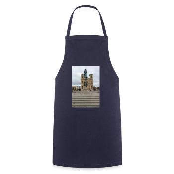 The King before Frederick's Church - Cooking Apron - navy - Front - AI Model Male 185 dark (185cm)