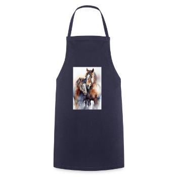 Chevaux Équitation Équitation Saut d’obstacles - Tablier de cuisine - marine - Devant - AI Model Male 185 dark (185cm)