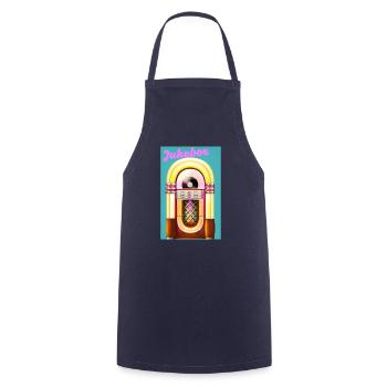 1950s Jukebox - Cooking Apron - navy - Front - AI Model Male 185 dark (185cm)