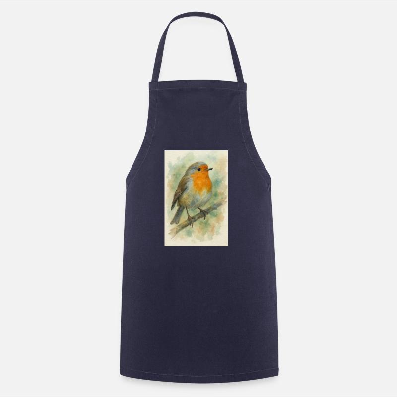 rouge-gorge - Tablier de cuisine - marine