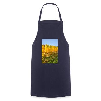 Moselle Riesling vines in autumn 2 - Cooking Apron - navy - Front - AI Model Male 185 dark (185cm)