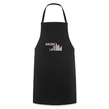 music is life equalizer r FR - Tablier de cuisine - noir - Devant - AI Model Male 185 dark (185cm)