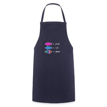femelle mâle diverse by2Fettdesign - Tablier de cuisine - marine - Devant - AI Model Male 185 dark (185cm)