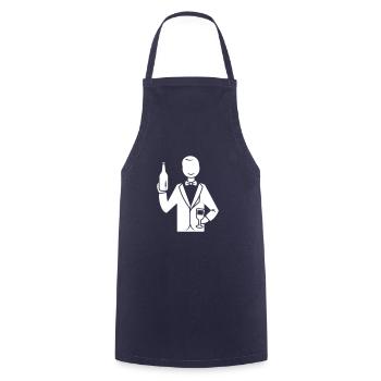 Groom Wedding Bachelor Party - Cooking Apron - navy - Front - AI Model Male 185 dark (185cm)