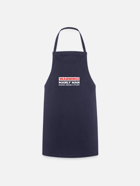 Warning Manly Man - Kochschürze - Navy