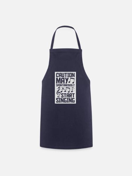 may spontaneously start singing - Kochschürze - Navy