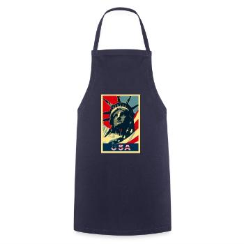 Amerika - Kochschürze - Navy - Vorne - AI Model Male 185 dark (185cm)