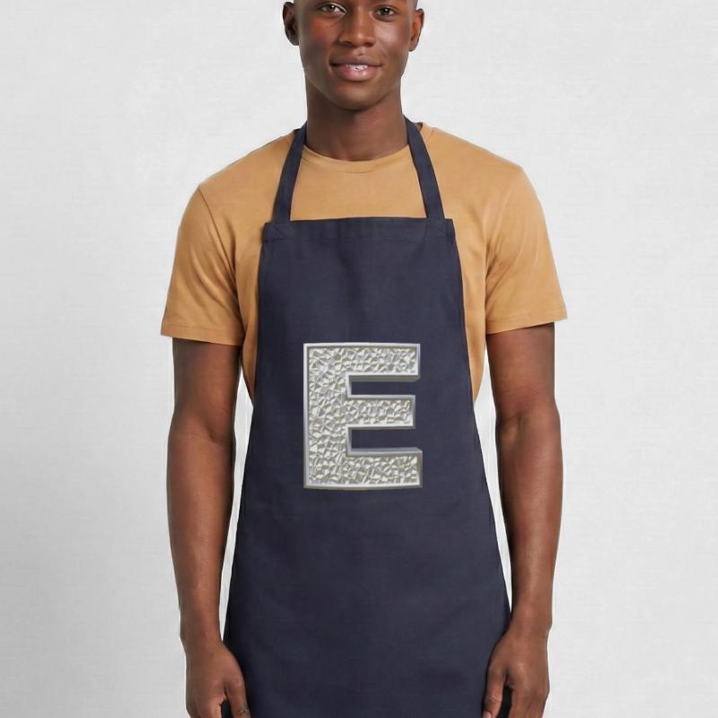 E, letter, letter E, initial, initial E, monogram, Cooking Apron